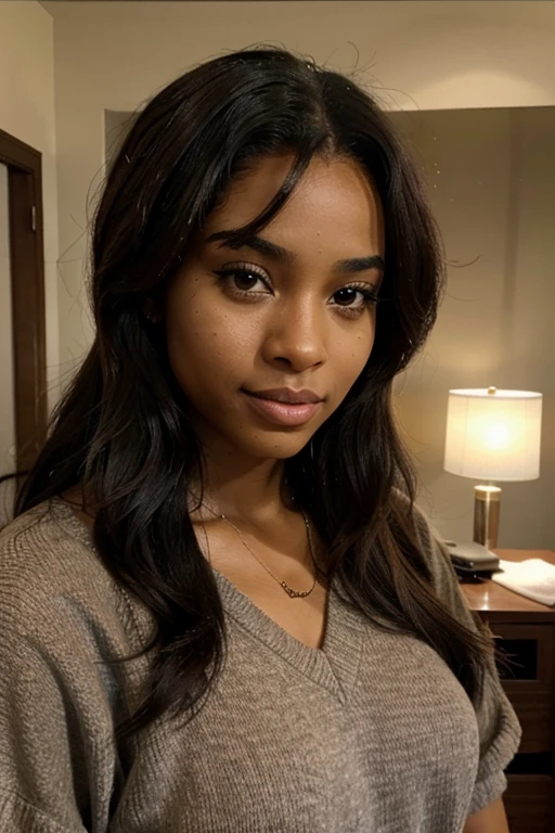 a very attractive african american female with hazel eyes 25 years old