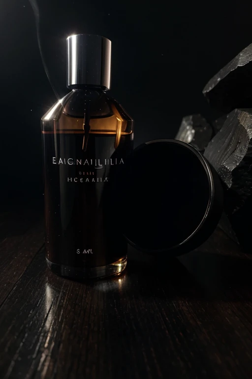 (best quality,4k,8k,highres,masterpiece:1.2),ultra-detailed,(realistic,photorealistic,photo-realistic:1.37),fragrance, Obsidium, mysterious, dark, elegant, luxurious, men's perfume, black bottle, smoke, enchanting, captivating, masculine, sophisticated, magnetizing, alluring, seductive, night sky, midnight, moonlight, stars, powerful, hypnotic, unique scent, irresistible, fascinating, seduction, deep, enchantment.