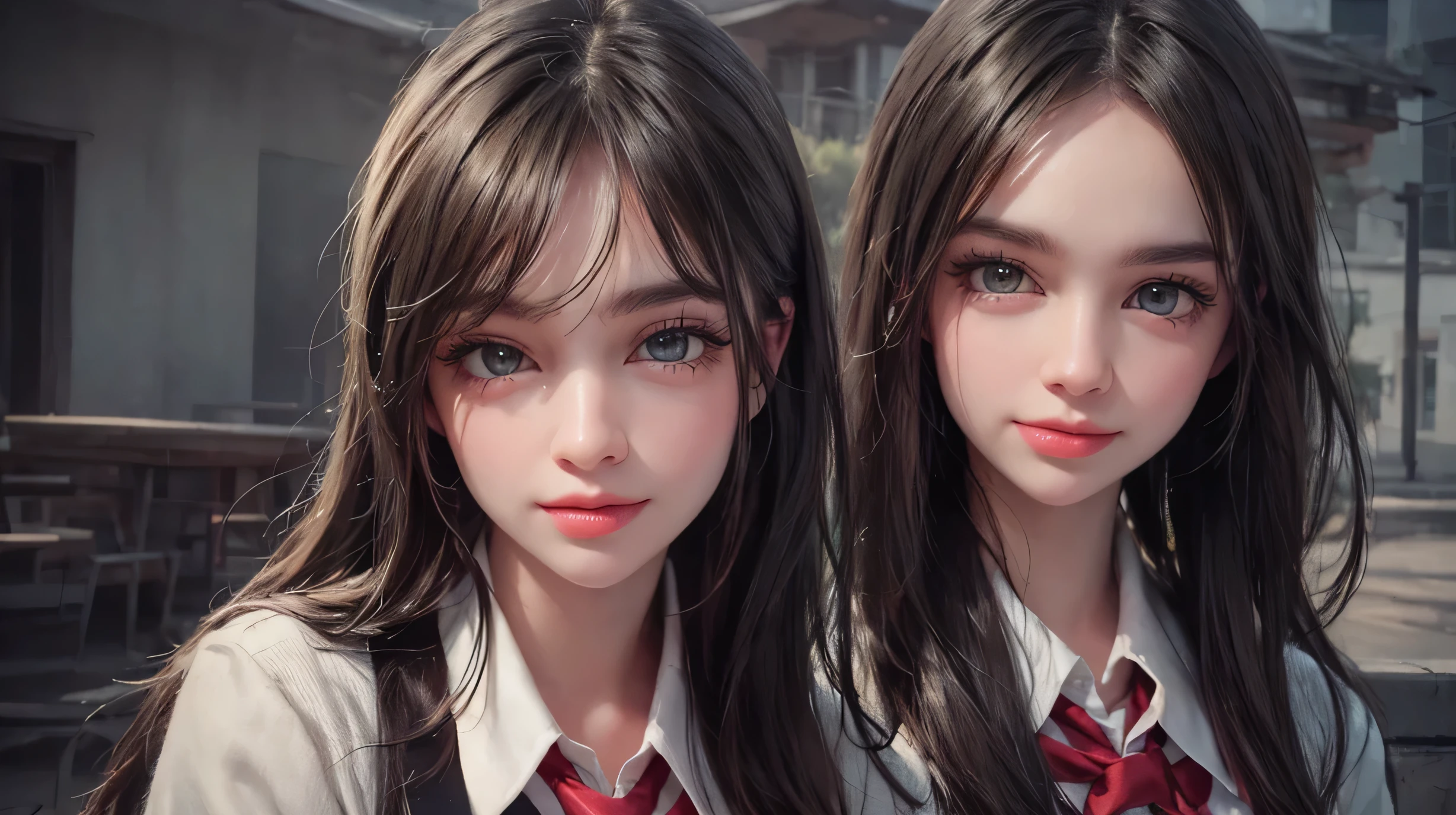 1 girl, very cute, wonderful face and eyes, (nice nice smile), (Highly detailed beautiful face), bright and glossy lips, please keep looking at me, super beautiful, (school uniform:1.3), (highest quality:1.4), (hyper quality), (Super detailed), (surreal, Photoreal:1.37), real skin texture, High definition CG integrated 8K wallpapers, RAW photo, professional photos, cinematic lighting,