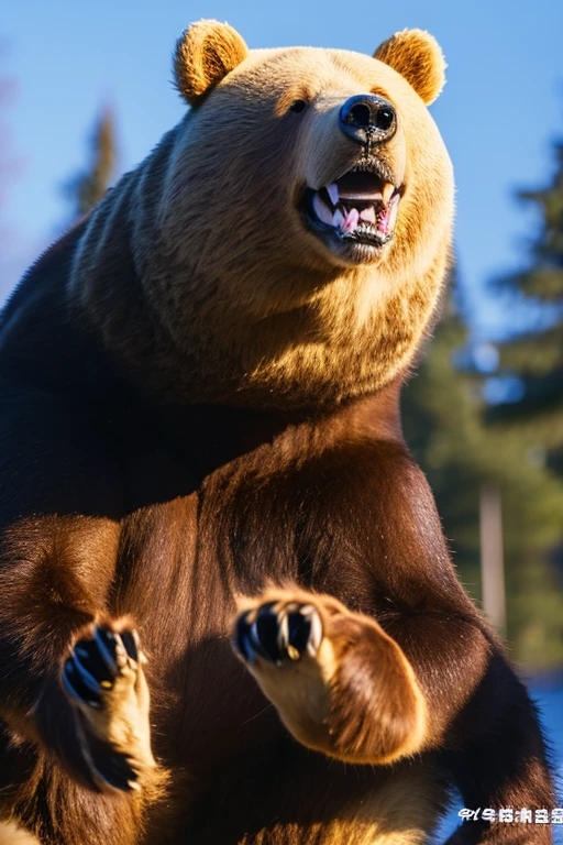 Bear real force open your mouth