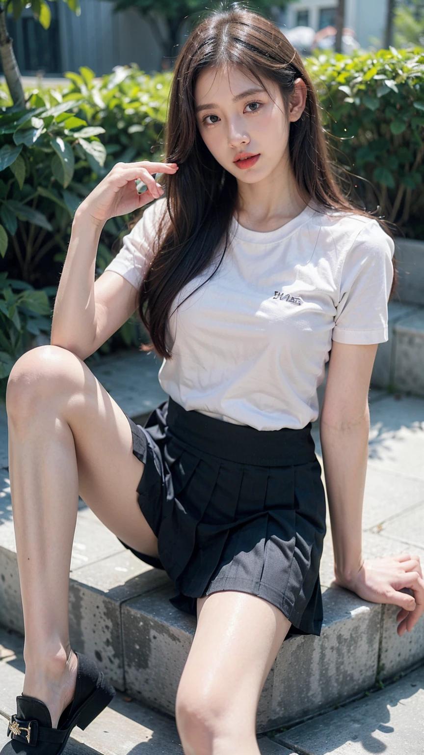 insert dildo under skirt、Female genitals、ディルドFemale genitalsに入ってる、Crisp