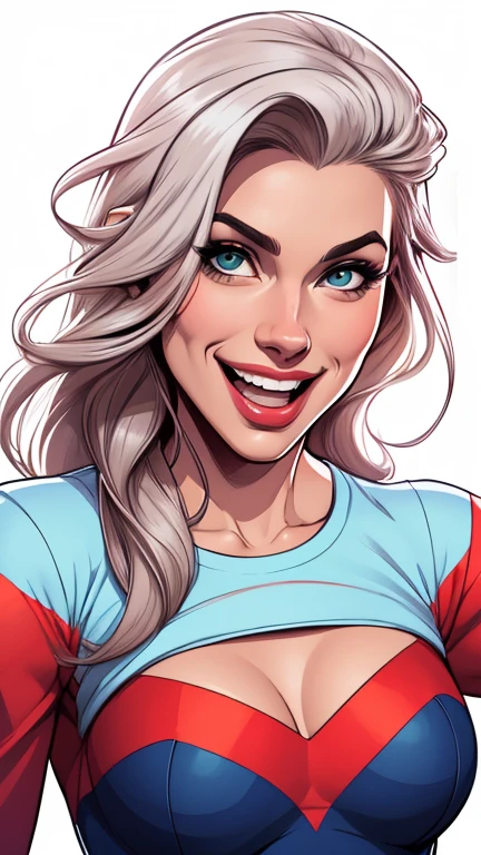 estilo de desenho animado:1.2), brasileiras Imagem de desenho animado de uma mulher , roupas sensuais , garota super fofa, authoritarian would be facial expressioncartoon style illustration, estilo de arte dos desenhos animados, estilo de arte dos desenhos animados, digital illustration style, design de personagens altamente detalhado, arte digital detalhada fofa, City fan art, design de personagem retrato, beautiful digital illustration, retrato de alta qualidade, arte em quadrinhos, retrato do design do personagem, white background Buso without clothes and medium breasts, beautiful and symmetrical body curves white background mischievous smile open mouth smile showing teeth