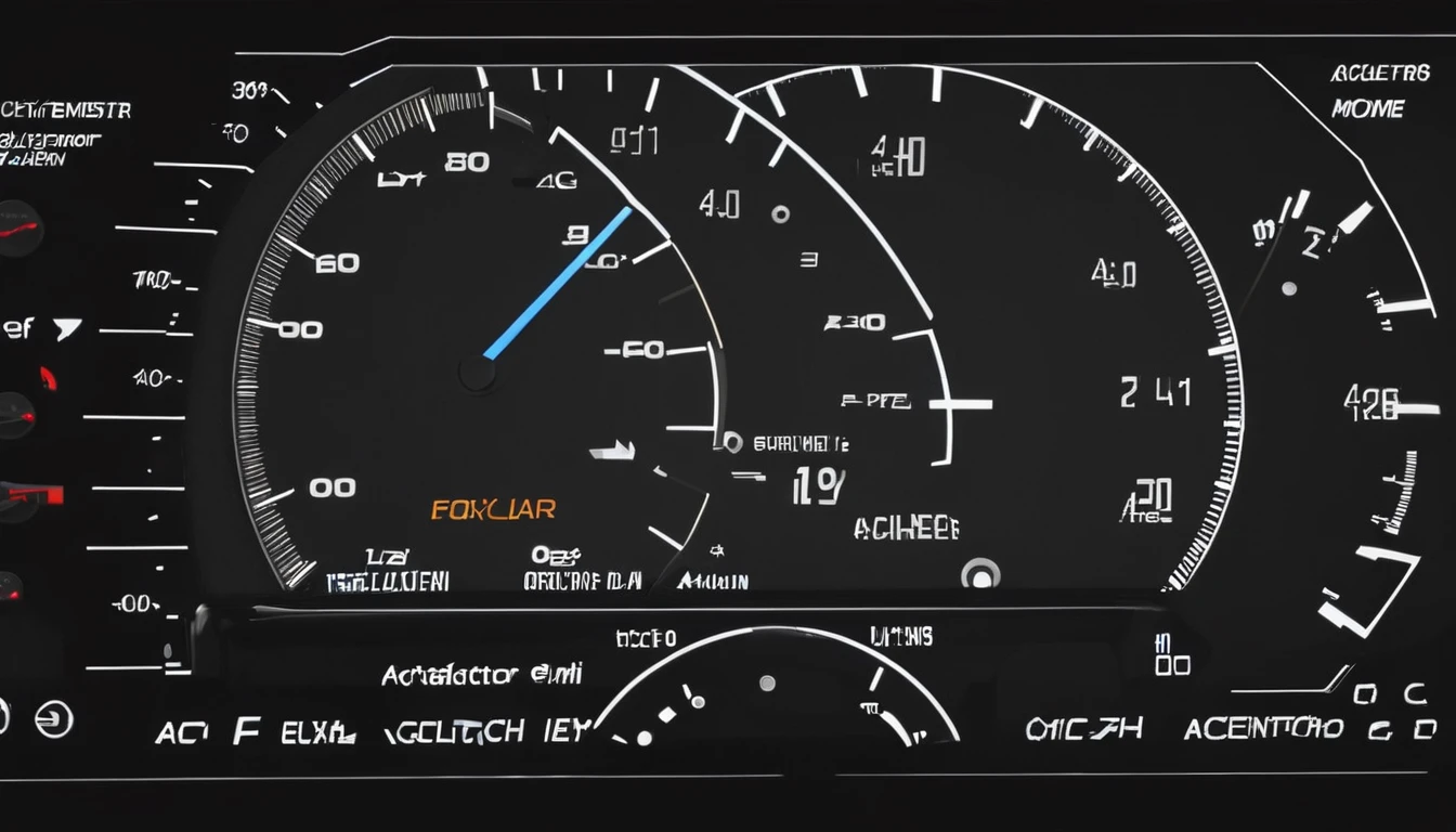 Clutch , breaks, accelator and speedometer in opacity mode in black screen