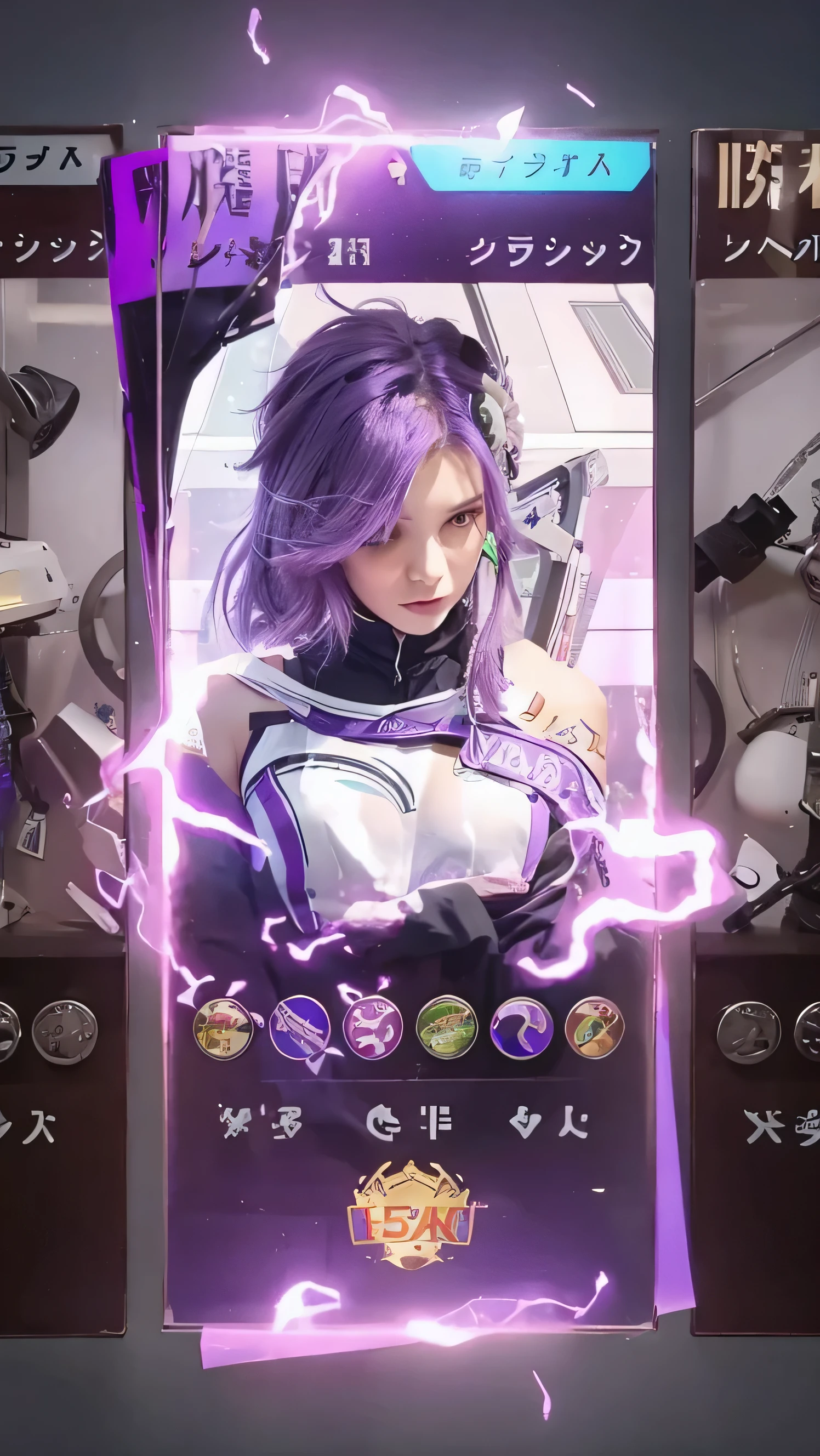 Purple hair,8k,girl