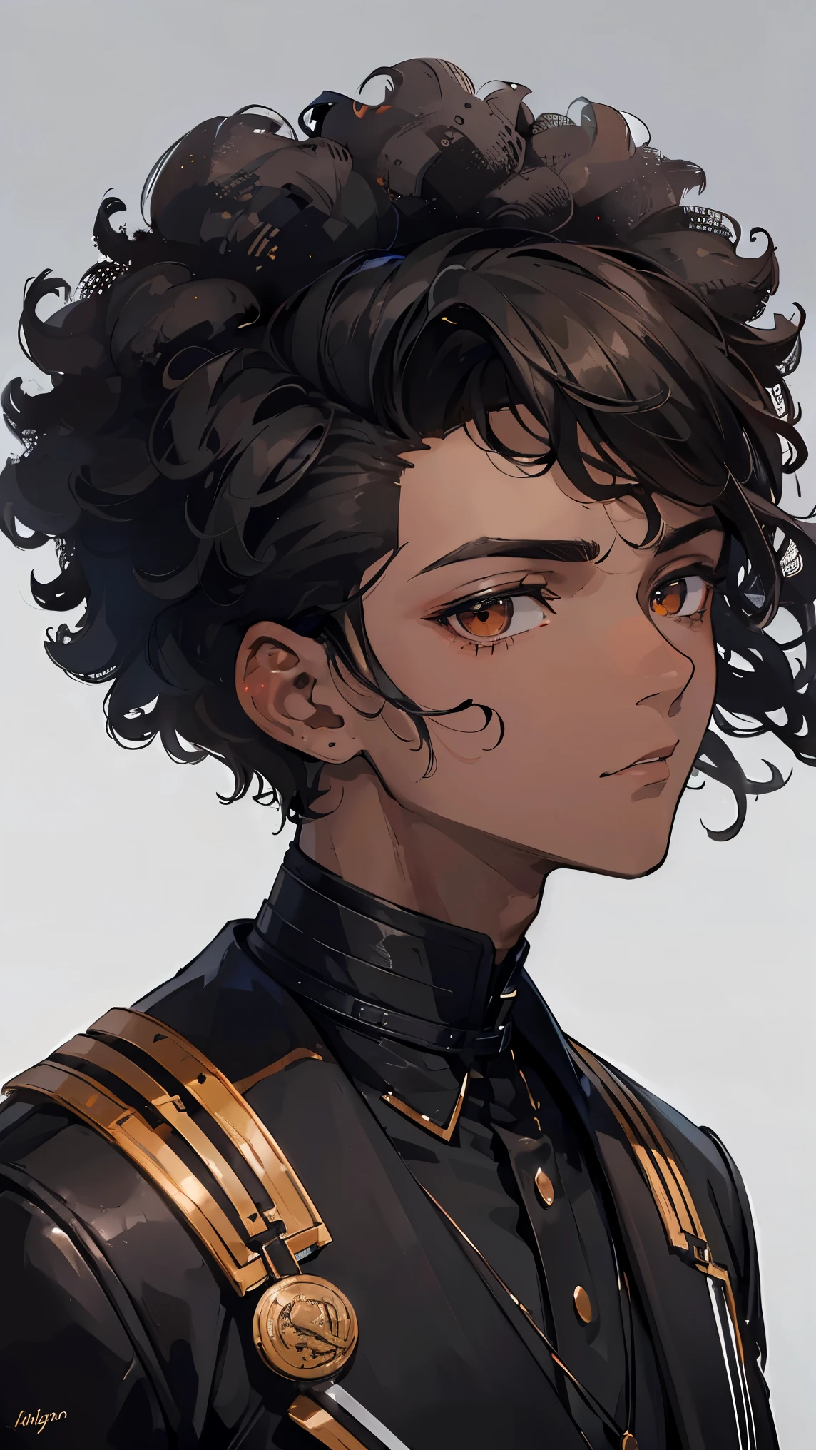 (Man1,male,Oval face,brown eyes),(dark skin),(black hair,afro Fade haircut),(black jacket),Highly detailed ,8K wallpapers،Highest quality, high resolution, beautiful lighting, detailed shadow,high resolution،highly detailed,(black skin,detailed faces and eyes,realistic eyes)