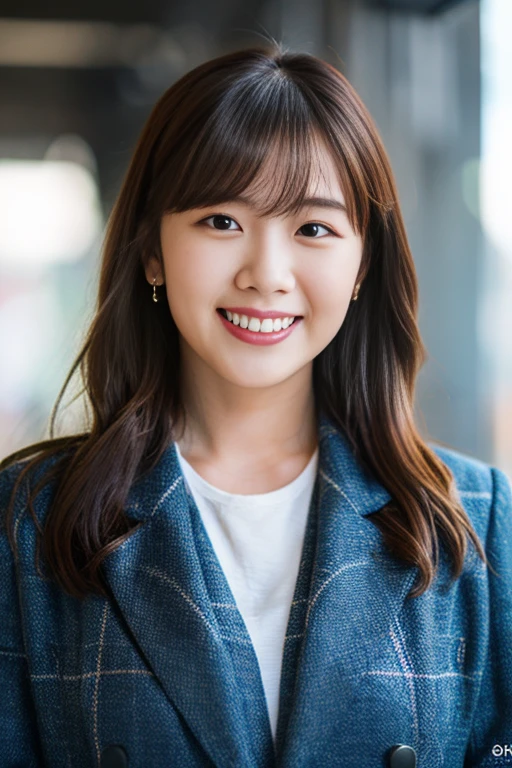 A girl named Haruka, Straight Hair, 28 years old, busty, Slender, winking smile, uninterrupted viewpoint, Backlight Flare, f/1.4, 85mm, Sony, UHD, retina, masterpiece, ccurate, anatomically correct, textured skin, super detail, high details, high quality, best quality, highres, 1080P, HD, 4K, 8k, business attire