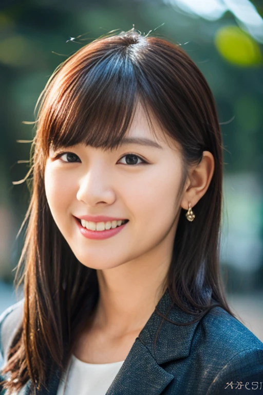 A girl named Haruka, Straight Hair, 28 years old, busty, Slender, winking smile, uninterrupted viewpoint, Backlight Flare, f/1.4, 85mm, Sony, UHD, retina, masterpiece, ccurate, anatomically correct, textured skin, super detail, high details, high quality, best quality, highres, 1080P, HD, 4K, 8k, business attire