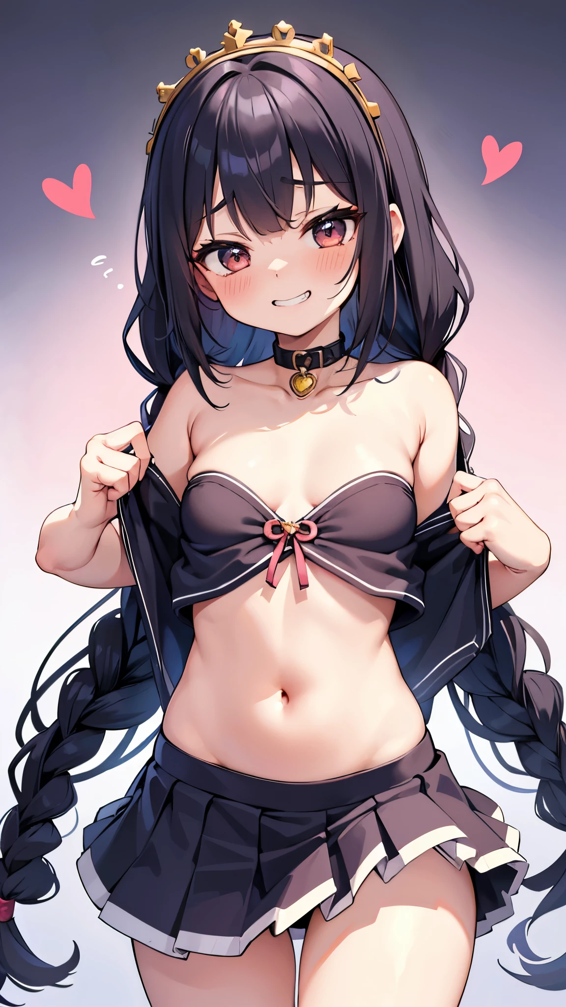1 nubile juvenile junior idol cute lovable adorable tiny arabian middle-school girl energetic, loose hair, shy smile, exposed supple breast, unique face, blacke hair, jav actress, naked, immature, childish, acting shy, delicate, weak, loving romantic vibes, in love, small short height, preparing for mating, dwarf girl noble queen short slim legs, mischievous, soft babyfaced gentle happy looking face, carefree, unblemished skin, otaku student president, grin, braids hairstyle, naughty, teasing, awkward short girl, pitite lityle dainty diminutive, shougakusei shoujo, excited, hyperactive girl, skirt, small shoulders, slim arms, acting spoiled,  bangs