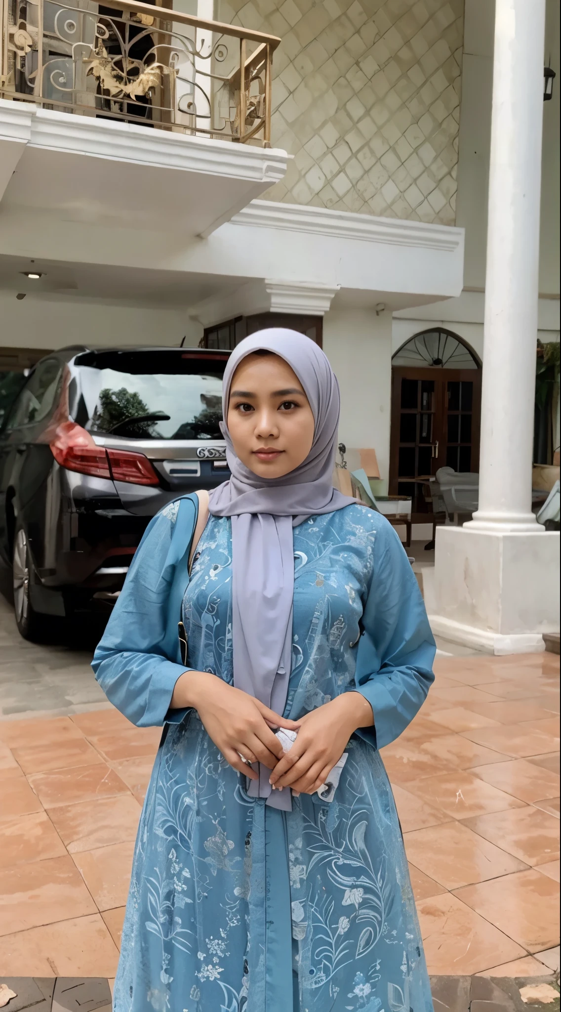 Indonesia woman, hijab, plump