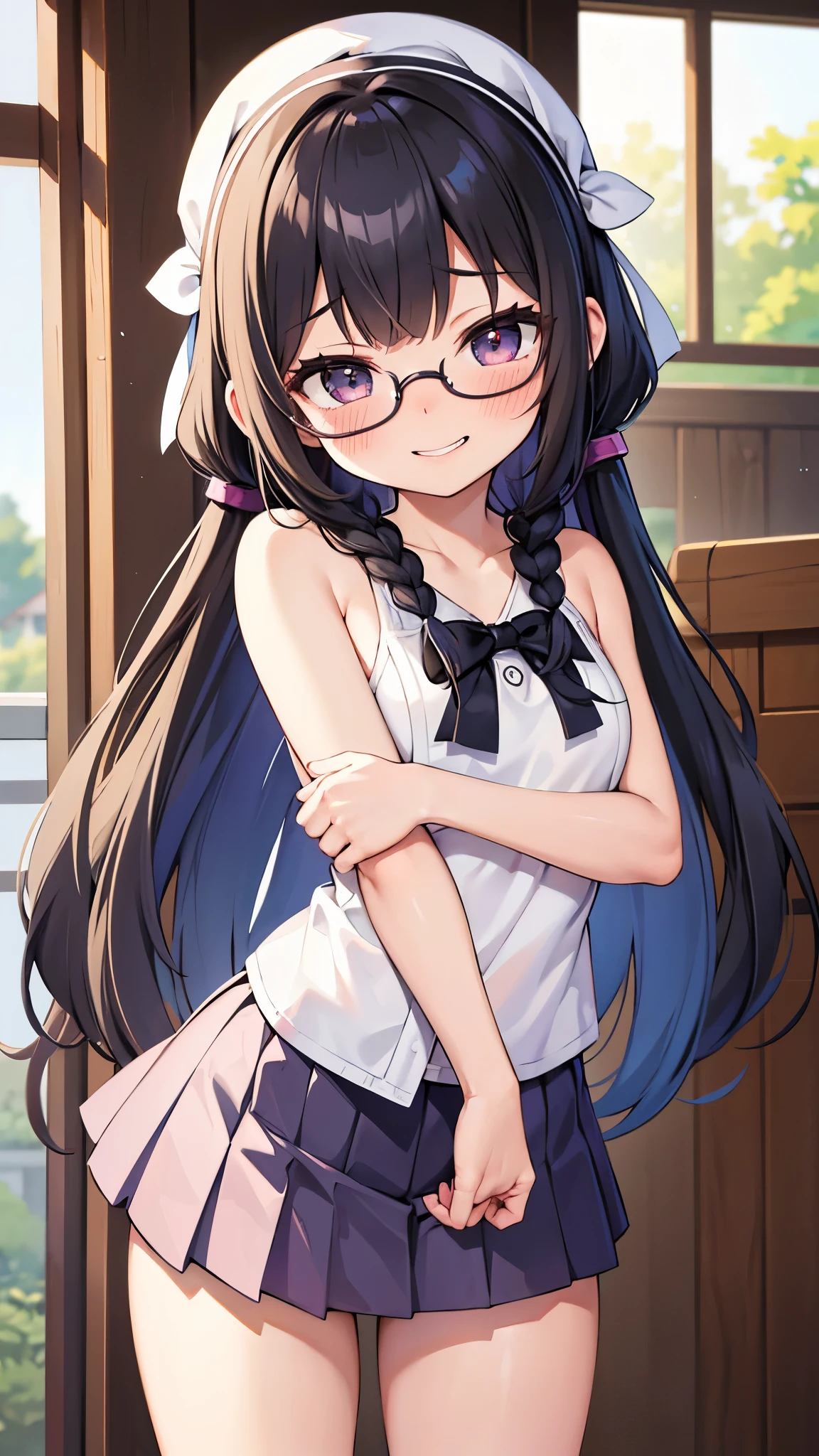 1 nubile juvenile junior idol cute lovable adorable tiny arabian -schoolenergetic, loose hair, shy smile, exposed supple breast, unique face, blacke hair, jav actress, naked, immature, childish, acting shy, delicate, weak, loving romantic vibes, in love, small short height, preparing for mating, dwarf girl noble queen short slim legs, mischievous, soft babyfaced gentle happy looking face, carefree, unblemished skin, otaku student president, grin, braids hairstyle, naughty, teasing, awkward short girl, pitite lityle dainty diminutive, shougakusei shoujo, excited, hyperactive girl, skirt, small shoulders, slim arms, acting spoiled, sch0olgirl bangs, black eyeglasses