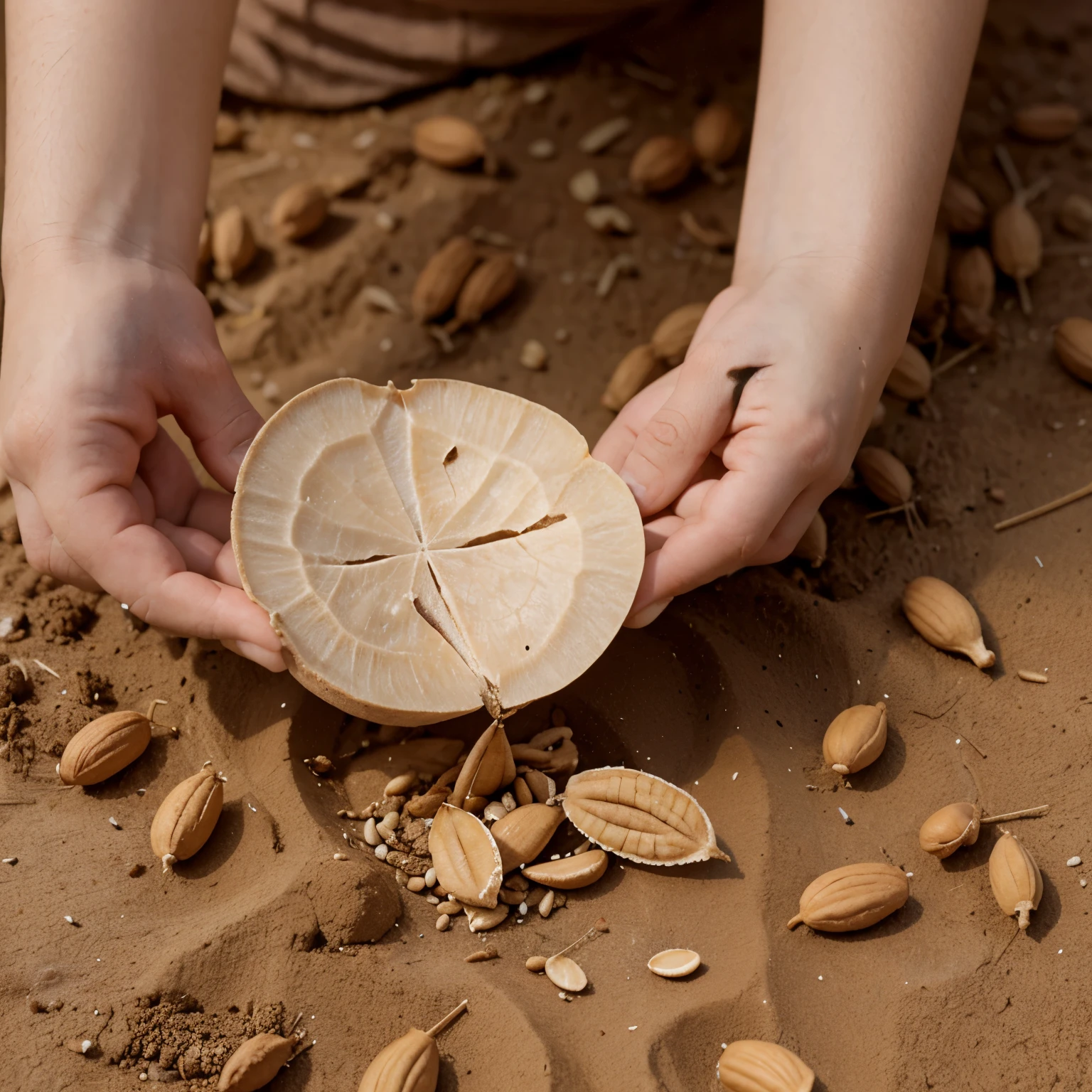 Peanut seed was germinate in 3 days and slice