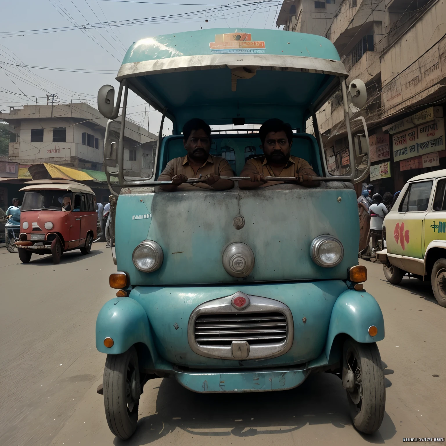 Auto riksha cool photo likha rahe block per Indori auto wala