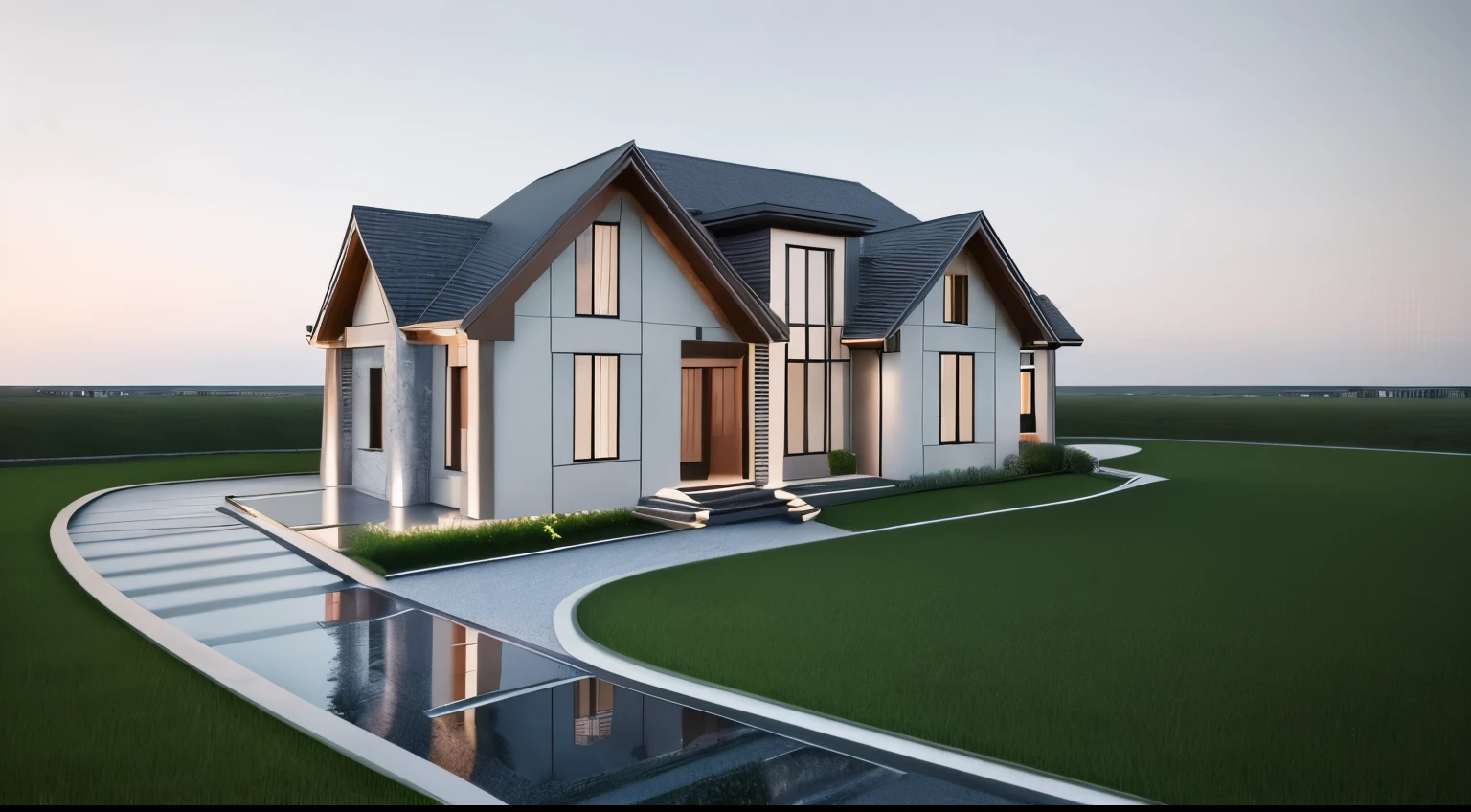 (masterpiece, best quality:1.2), 1villa, a rendering of a modern house with a lot of windows, architectural visualization, residential, architectural rendering, high quality rendering, wide angle exterior 2022, overall architectural design, rich house, 8k vray render, concept house, very realistic render, exterior design, precise architectural rendering, highly detailed architecture, gang house, quality rendering, ”ultra realistic