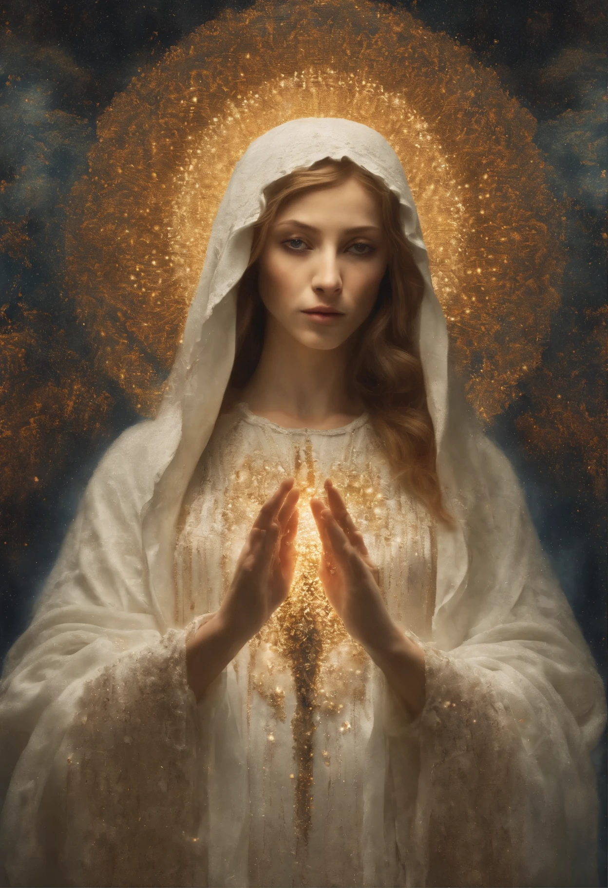 (symmetry),centered,a ((close)) up portrait,(virgin mary),a very thin white prime women with long hair and a beard,wearing a long white robe,35mm,natural skin,clothes detail, 8k texture, 8k, insane details, intricate details, hyperdetailedhighly detailed,realistic,soft cinematic light,HDR,sharp focus, ((((cinematic look)))),intricate, elegant, highly detailed