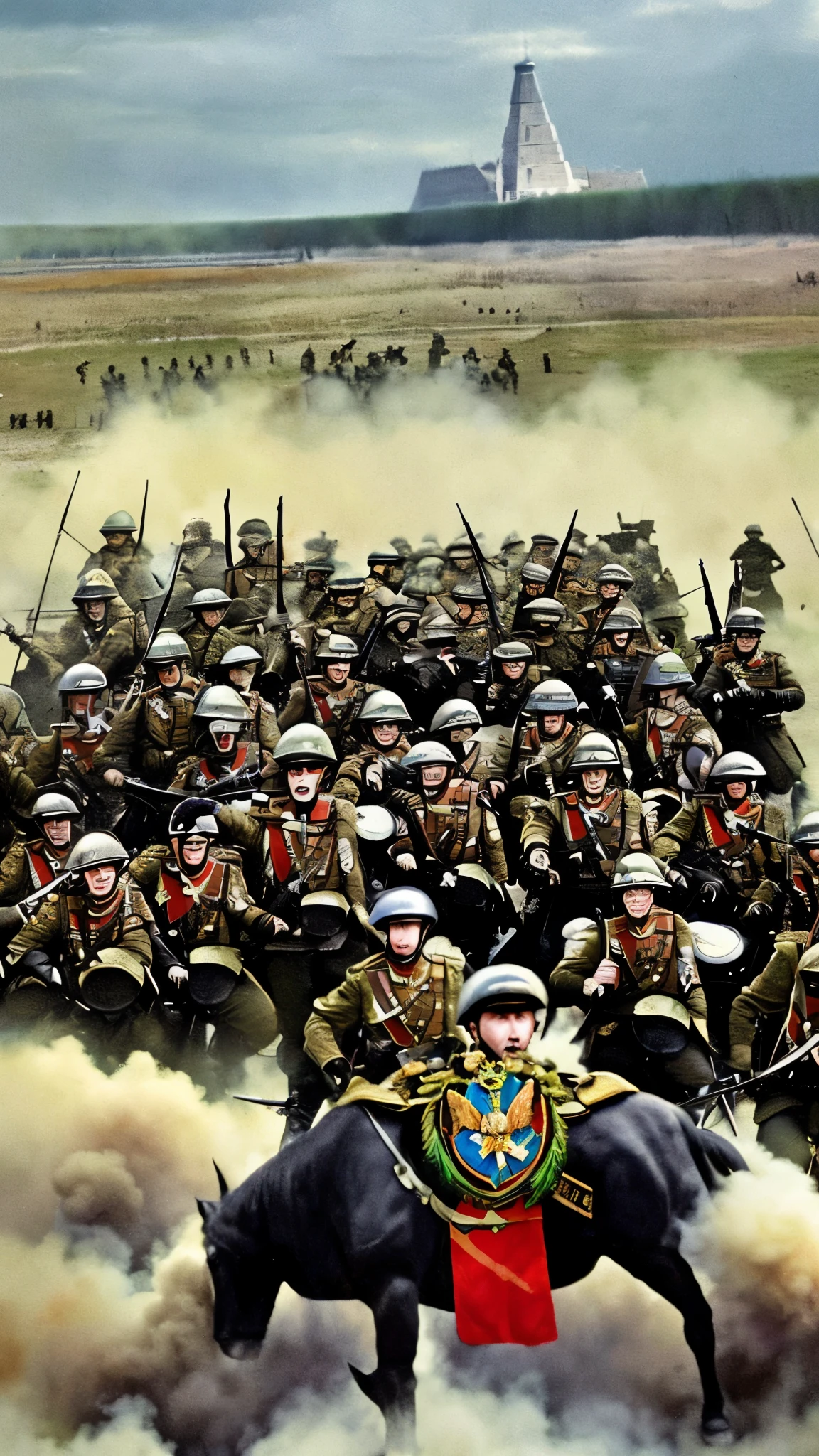 Russian army mobilized for world war 1 in 1914, all with admonition