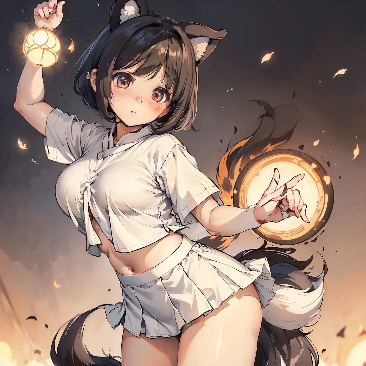 (8K、Raw photoy、最好of质量、masterpiece:1.2),(很短of头发:1.8),(Double tail:1.2)、show audience,look ahead,of,白いskin,(She was wearing a white shirt and a tight mini skirt:1.9)、(No background)、(強調胸部形狀of衣服、Post a'skin:1.4)、(big breasts :1.4)、苗條of體型、ultra high resolution,美麗of,美麗of fece,(獨自of、No background:1.9),whole bodyボディー,japanese woman,(photo真實感:1.37)、photon mapping,Reality、(cute baby face: 1.5)、(可愛of笑容: 1.7)、(round face: 1.7)、基於物理of渲染、Depth of field rally background、photo, (我可以看到你of膝蓋、short skirt、我可以看到白色of褲子),whole body、Ultra-fine