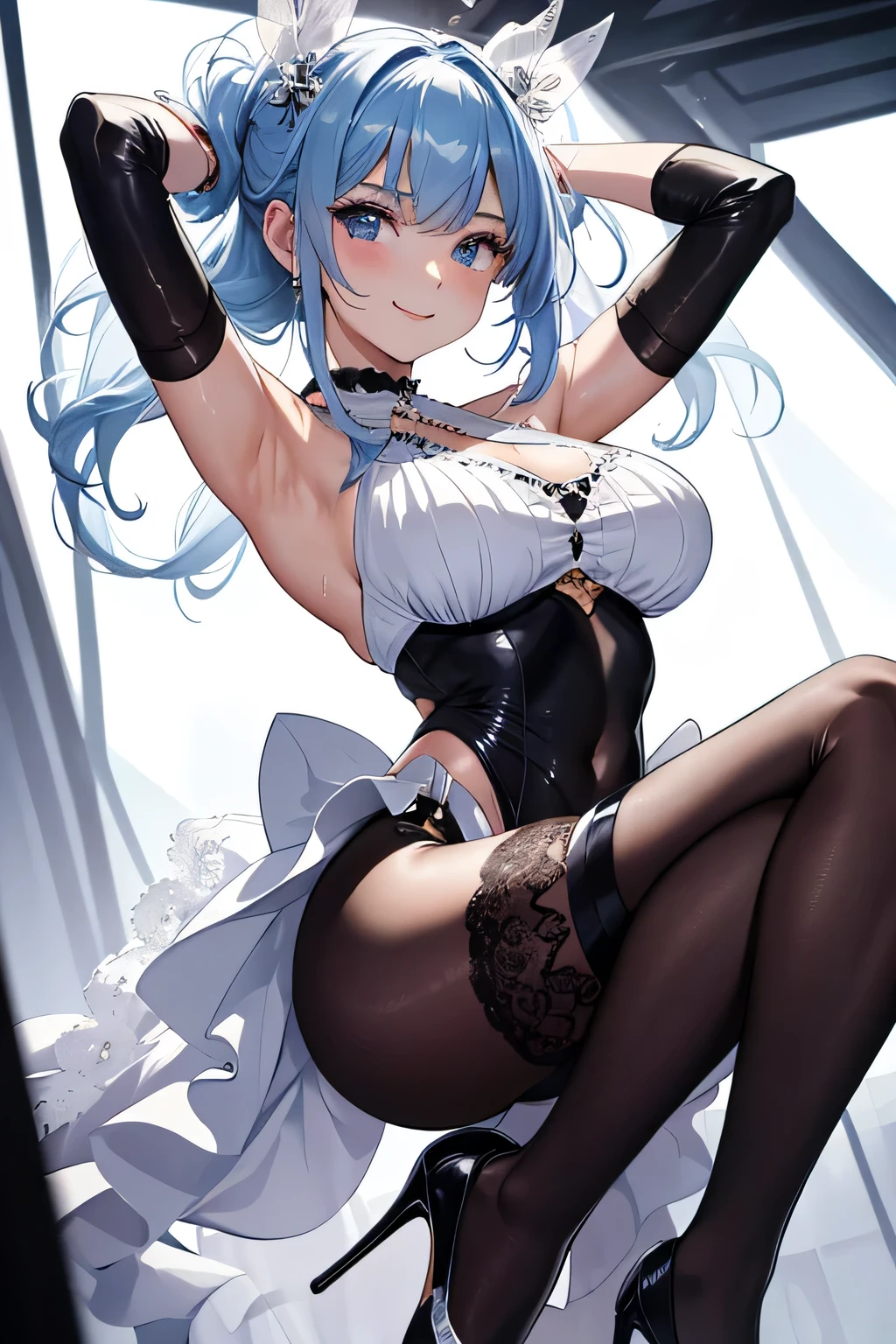 ((highest quality:1.4))、((High resolution))、(detailed background)、((detailed beautiful face:1.4))、(anatomically correct)、(detailed facial expressions)、beautiful and smooth skin、beautiful age girl、two beautiful girls、(huge breasts:1.3)、flashy hair color、braided long、realistic、perfect body line、attractive ass、Uplifting、
(ポールダンスをするtwo beautiful girls:1.5)、Pole dancing is a sport that combines dance and fitness.、
It features sexy costumes and high heels, graceful pole work and erotic moves.、
A low-angle close-up highlighting her panties、Super close-up shot from directly below、Sexy sheer high leg、
show your armpits、Clothes get wet and become transparent、clothes are transparent、underboob、
The leotard is a common piece of clothing.、
When choosing a leotard, choose a high-cut or neckline design to make you look sexy and flattering.、Leotards made of sheer material such as see-through or lace、
It is common to wear high heels、When choosing sexy heels, choose designs with spike heels or strap designs.、I may wear leg warmers、
Designs that combine sexiness and cuteness, and designs with frills and lace、
Body Chain、Arm band、head band、Sexy and glamorous accessories such as chokers、A big smile、cute、(underboob:1.3)、cameltoe