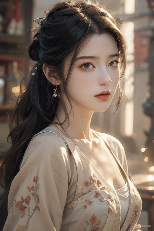 (photorealistic:1.4),best quality,realistic, Masterpiece, Delicate and extremely beautiful, CG,very detailed ,height, very detailed, 1 girl, Tifa_Lockhart,Beautiful girl with details,full body, realistic,Japanese clothes, Beautifully detailed red eyes, light on face, movie light,,