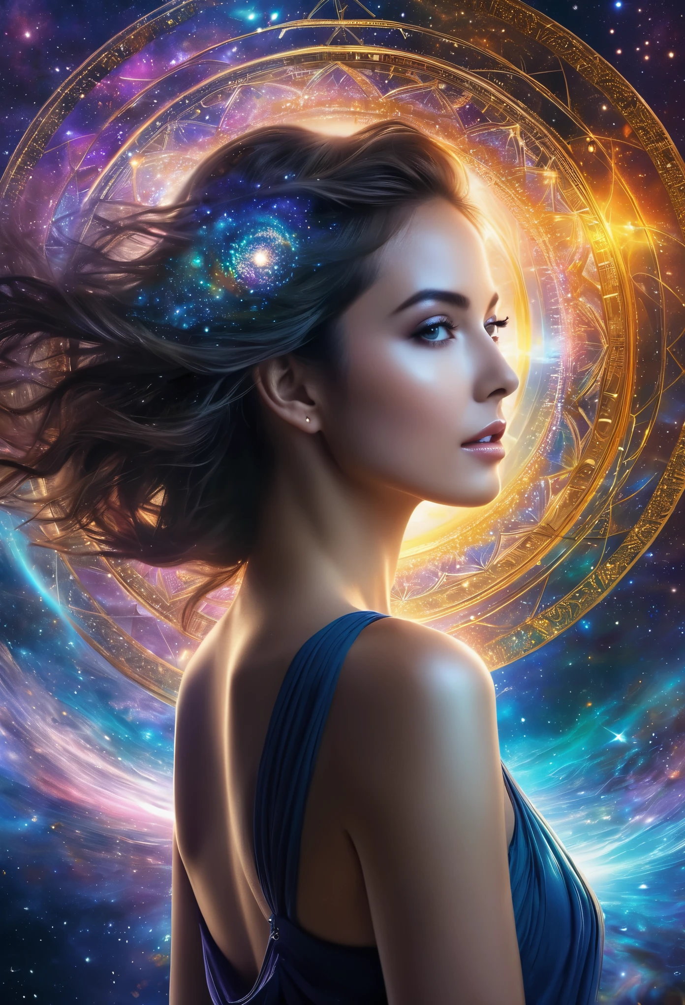 (best quality,4k,8k,highres,masterpiece:1.2),ultra-detailed,(realistic,photorealistic,photo-realistic:1.37),quantum mechanics,mystery,beautiful girl,universal truth,illustration,cosmic backdrop,surreal elements,vibrant colors,hidden messages,ethereal atmosphere,magical effects,infinitely detailed quantum equations,intricate patterns,breathtaking visuals,subtle hints of the unknown,otherworldly dimensions,divine symmetry,cosmic harmony,transcendental beauty,deep metaphysical meaning,hauntingly beautiful girl,sublime revelation,subatomic particles dancing gracefully,whispered secrets of the universe,awe-inspiring universe,profound enlightenment,fleeting glimpses of reality,cosmic enlightenment,pure curiosity,quantum entanglement,secrets of existence unveiled,universal interconnectedness,sublime truth whispered in the wind,cosmic dance of particles,inner exploration,quantum fluctuations,sparkling celestial spheres,mystical symbols,interdimensional portals,transformative journey through space and time,celestial beauty unfolding before your eyes,subconscious awakening,serene essence of the universe.