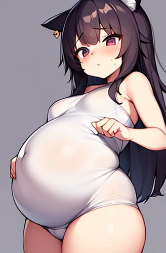 pregnant with many girls, Have cat ears,Pregnant, childbirth, work、A belly so huge that it can&#39;t exist in reality、Belly on the verge of bursting、Looks very painful、small face、Giant belly、Big belly、、masterpiece、very shy look、Are fat、Belly bigger than body、Exposed、big breasts、Very impatient、I&#39;m trembling、sweating、no text、Completely naked