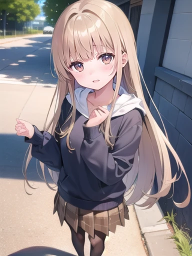((masterpiece)), ((highest quality)), ((super detailed)), ((super detailed背景)), ((8k wallpaper)) ,(8K),shine, shine光, ray tracing, Depth of the bounds written, (perfect face), (detailed face), (fine eyes),(perfect hand :0.7),ray tracing,perfect lighting, shine目, (looking at the viewer,smile:1.1), ((1 girl)), (mature woman:1.4),Mahiru Shiina, Mahiru Shiina, blonde,brown eyes, ((brown eyes:1.7)), ((smile)),((弾けるようなsmile)),Are standing,long hair, 黒いshoes, black pantyhose, hoodie,Panty stocking, shoes、skirt, ((視聴者を見てbreakする)),屋内でbreakする, classroom,break,(head shot)、embarrassing、blush、beautiful女の子、cute face、beautiful顔、cute face、beautiful、best quality、good anatomy、smile、closed mouth、blush、((super detailed背景)), Mistress Pose, ((8k wallpaper)) , smile, blush, outdoor, Day, blue sky, empty, looking at the viewer, moody lighting, face-to-face audience、((Are standing))、From above