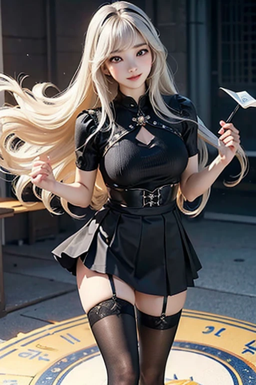 ulzzang-6500-v1.1,(raw photo:1.2), (photorealistic:1.4), Beautiful Meticulous Girl, very detailed eyes and faces, Beautiful detailed eyes, absurderes, unbelievable Ridiculous, hugefilesize, ultra - detailed, A high resolution, The is very detailed,best qualtiy,tmasterpiece,((Stylish clothing in a variety of colors)),illustratio,The is very detailed,CG,unified,8k 壁纸,Amazing Cleavage,finely detailled,tmasterpiece,best qualtiy,The is very detailed的 CG unified 8k 壁纸,light in face,cinmatic lighting, 1girl, 16 years old,Long white hair,lateral division,(huge tit),((pantyless)),(wears glasses),(((dynamicposes))),(((sexyposture))),(Camel toes),(high-heels),((Pantyhose)),(((Black hip skirt)))