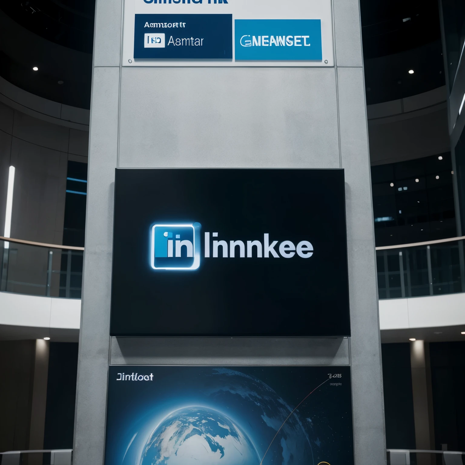 Create a visual on canvas with space for two company logos and text in the middle for a LinkedIn post about a collaboration on the topic Reverse engineering in financial markets - dax index forecast assistant 