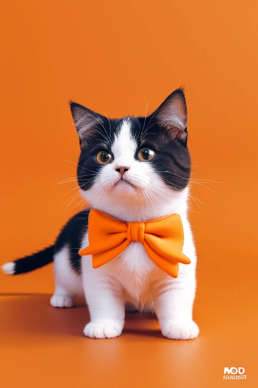Little cute isometric cat emoji, Tuxedo jack, calico cat, hairy pubic,Cute big breasts, Pet shop background, soft and muted colors, 3d icon clay rendering, Spring: 120mm, 3D blender rendering, trending on polycount, modular constructivism, Orange background, physically-based renderingt, The kitten in the middle raised her hand