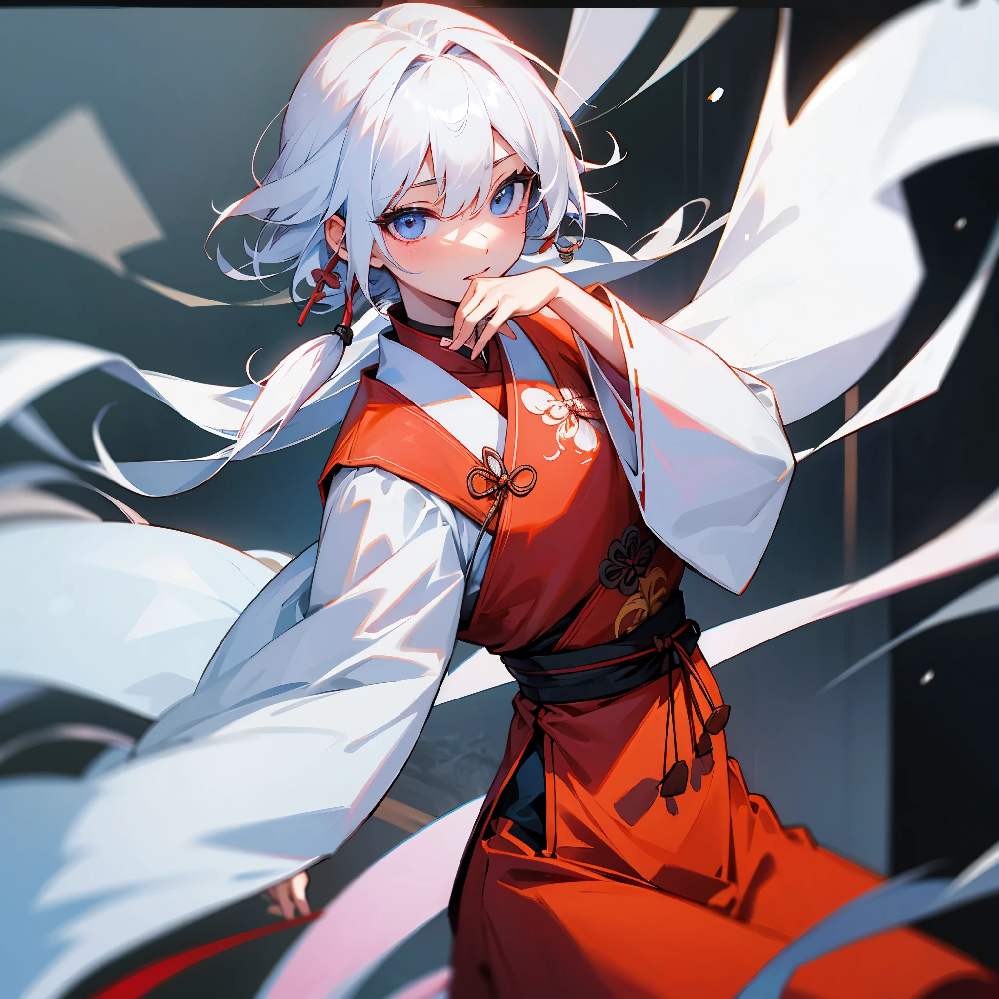 Bai Ning Bing, White hair, haori clothing