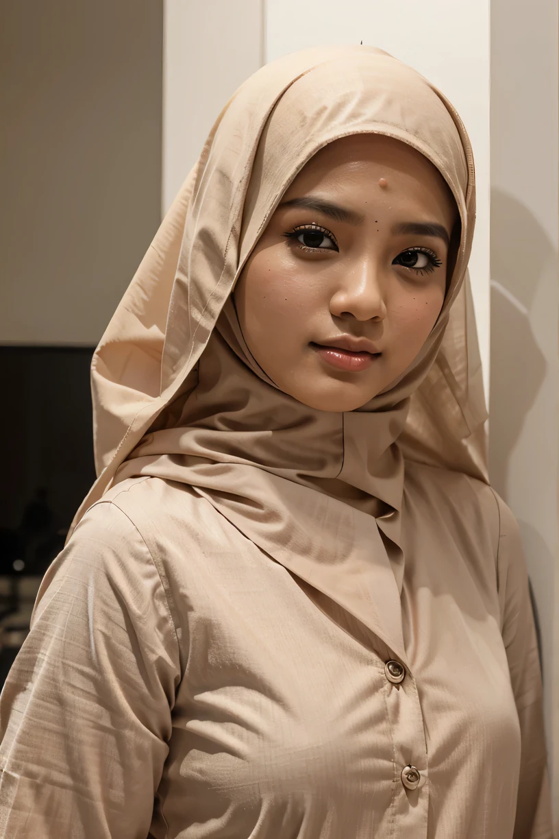 Buatkan gambar seorang gadis muslimah yang cantik 