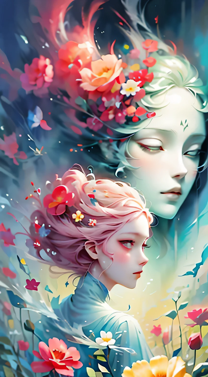 official art,unity 8k wallpaper,Super detailed,Beauty and Aestheticasterpiece,best quality,(tangled,mandala,tangled,entangled),(Fractal art:1.3),1 girl,pink hair,green eyes,The content is very detailed,Dynamic angle,cow boy shooting,Chaos in its most beautiful form,elegant,brutalist design,Bright colors,,James Jean,Robbie Devi Antonio,Ross Tran,French bacon,Michael Mraz,Adrian Genius,Petra Cortright,Gerhard Richter,Takato Yamamoto,Ashley Wood,Atmospheric,notes of ecstasy,Streaming notes are visible