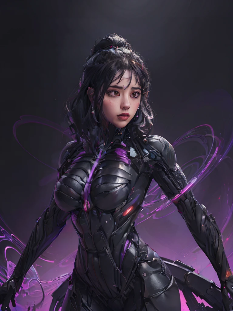photorealistic, official art, unity 8k wallpaper, ultra detailed, beautiful and aesthetic, masterpiece, best quality, ((zentangle, mandala, tangle, entangle)), (trippy color light:1.3), ecstasy of color, 1girl, waist up, extremely detailed, dynamic pose, the most beautiful form of chaos, elegant, a brutalist designed, vivid colours, romanticism, deep shadow