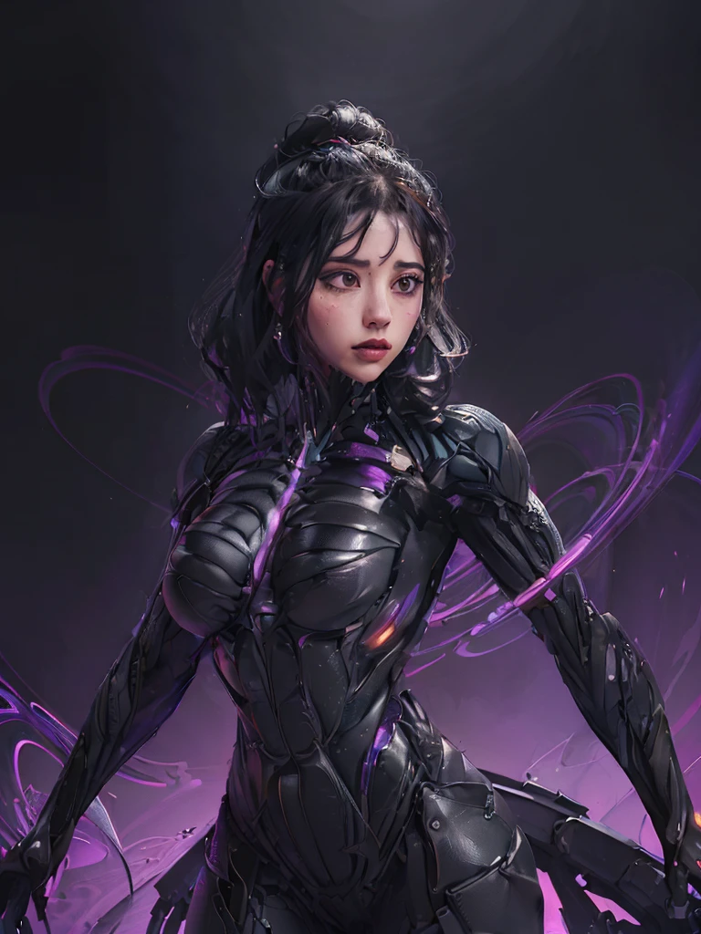 photorealistic, official art, unity 8k wallpaper, ultra detailed, beautiful and aesthetic, masterpiece, best quality, ((zentangle, mandala, tangle, entangle)), (trippy color light:1.3), ecstasy of color, 1girl, waist up, extremely detailed, dynamic pose, the most beautiful form of chaos, elegant, a brutalist designed, vivid colours, romanticism, deep shadow