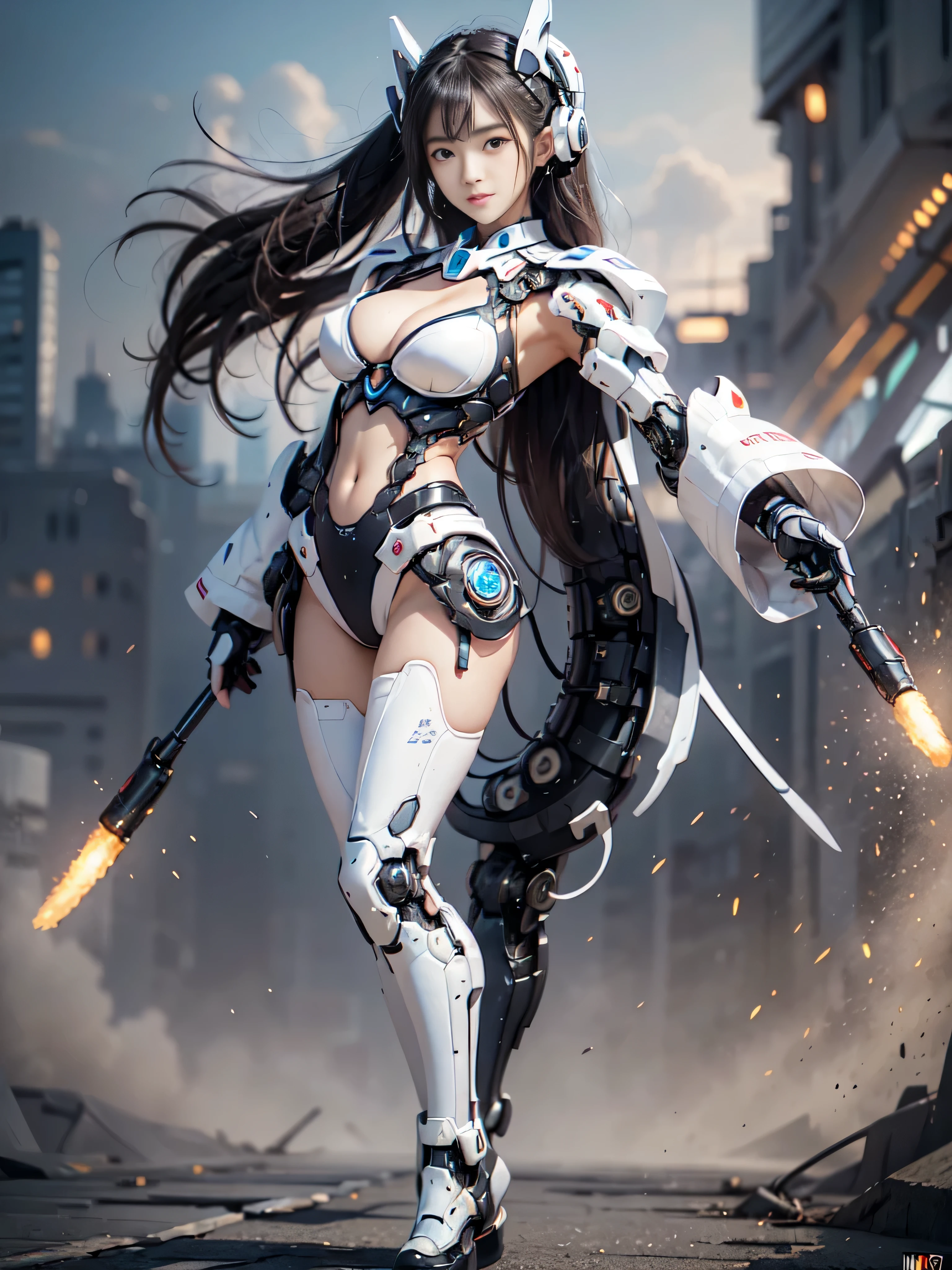 rough skin, Super detailed, advanced details, high quality, 最high quality, High resolution, 1080p, hard disk, beautiful,(war machine),beautiful cyborg woman,Mecha cyborg girl,battle mode,Mecha body girl,She is wearing a futuristic war machine,full body shot, cleavage, Underboo Boo, side boo boo, (exposed lower abdomen:1.4), thin pubic hair, Too exposed, Wedgie in the crotch, battle pose, random angle,