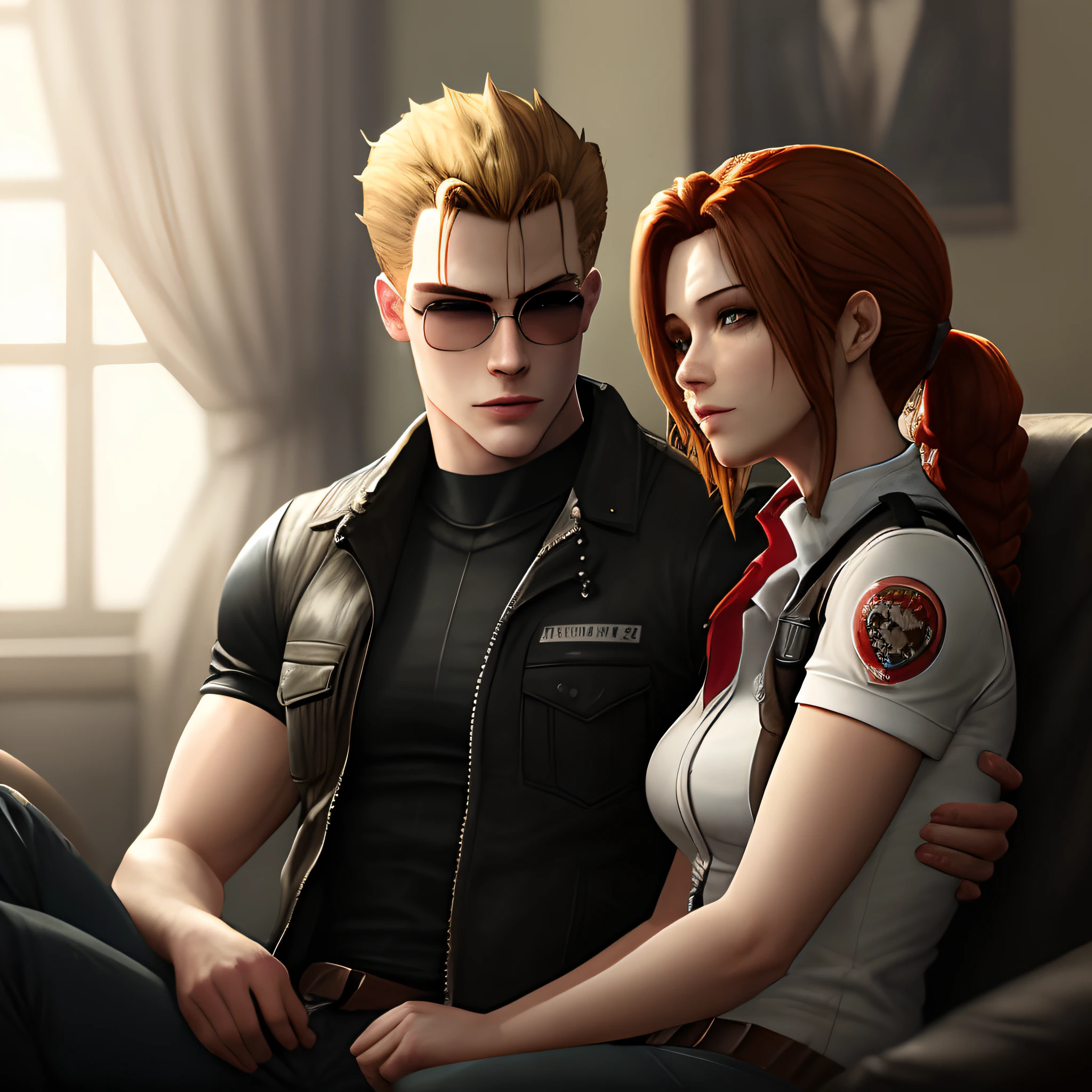 Albert Wesker and Claire Redfield