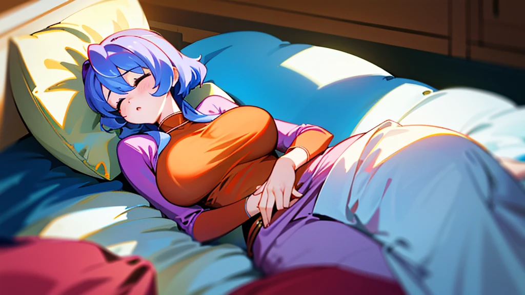 ((1 girl, alone, alone, Ako Amau, big breasts, sleeping figure))