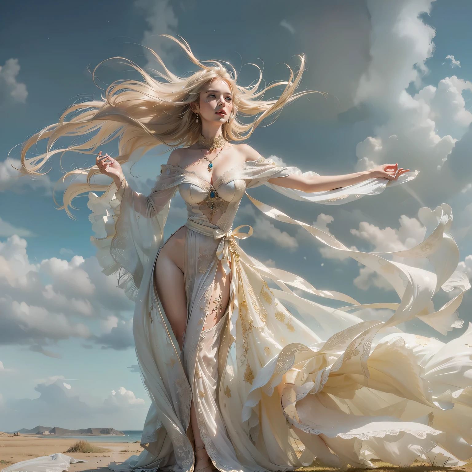 After erasing the original image, redraw the dress to match the surroundings
