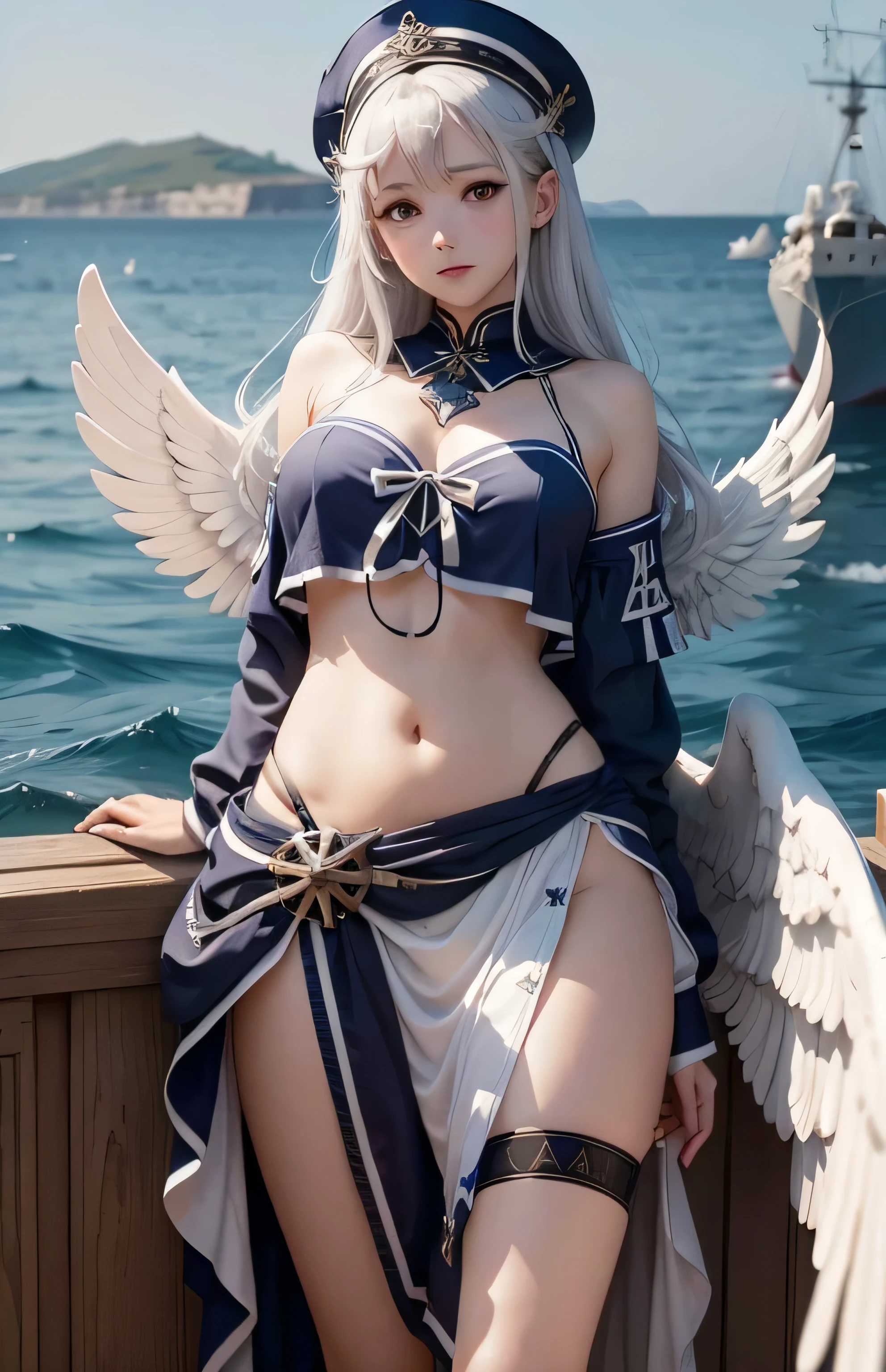 Greek warships、Angel white wings