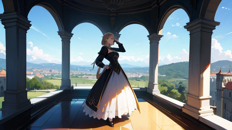 pose epica con vista desde abajo en perspectiva