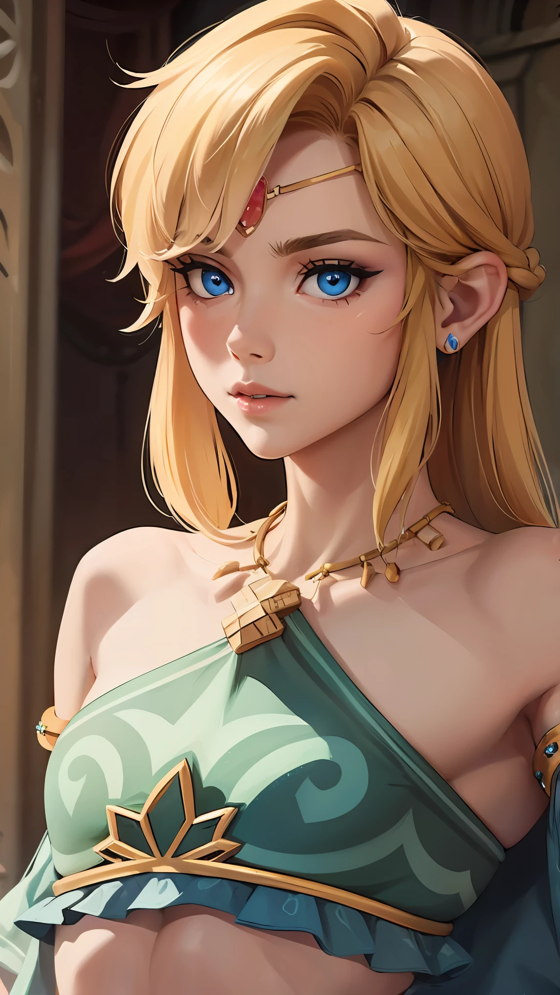 ((masterpiece)), ((best quality)), (detailed), perfect, solo, link, gorgeous boy, luscious lips, blonde hair, sexy, sexy marked collarbones 