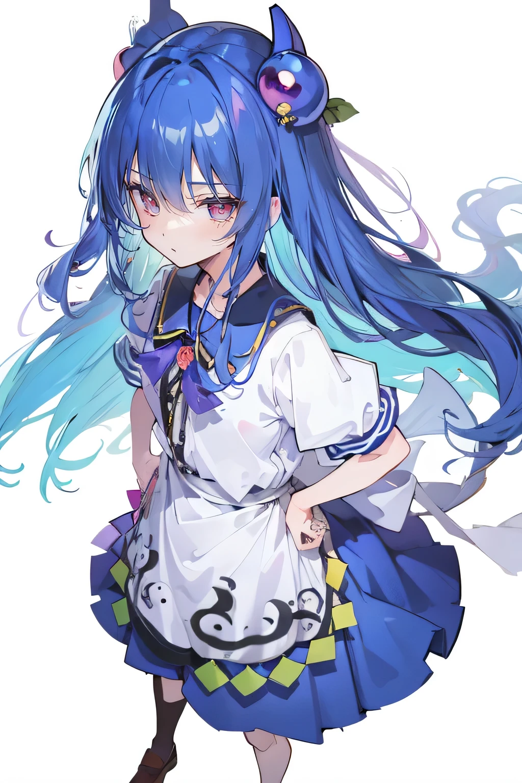 (masterpiece),best quality, expressive eyes, perfect face, 1girl,
Put your hands on your waist,fair, Gorgeous,Japanese cartoons,girl,lola,Hina Angel, blue hair, blue haired, floating clothes,Grab your waist, Grab your waist, hands on hips , hands on hips,sit, sit on ground, Legs on the ground, flat chest,Pink eyes,