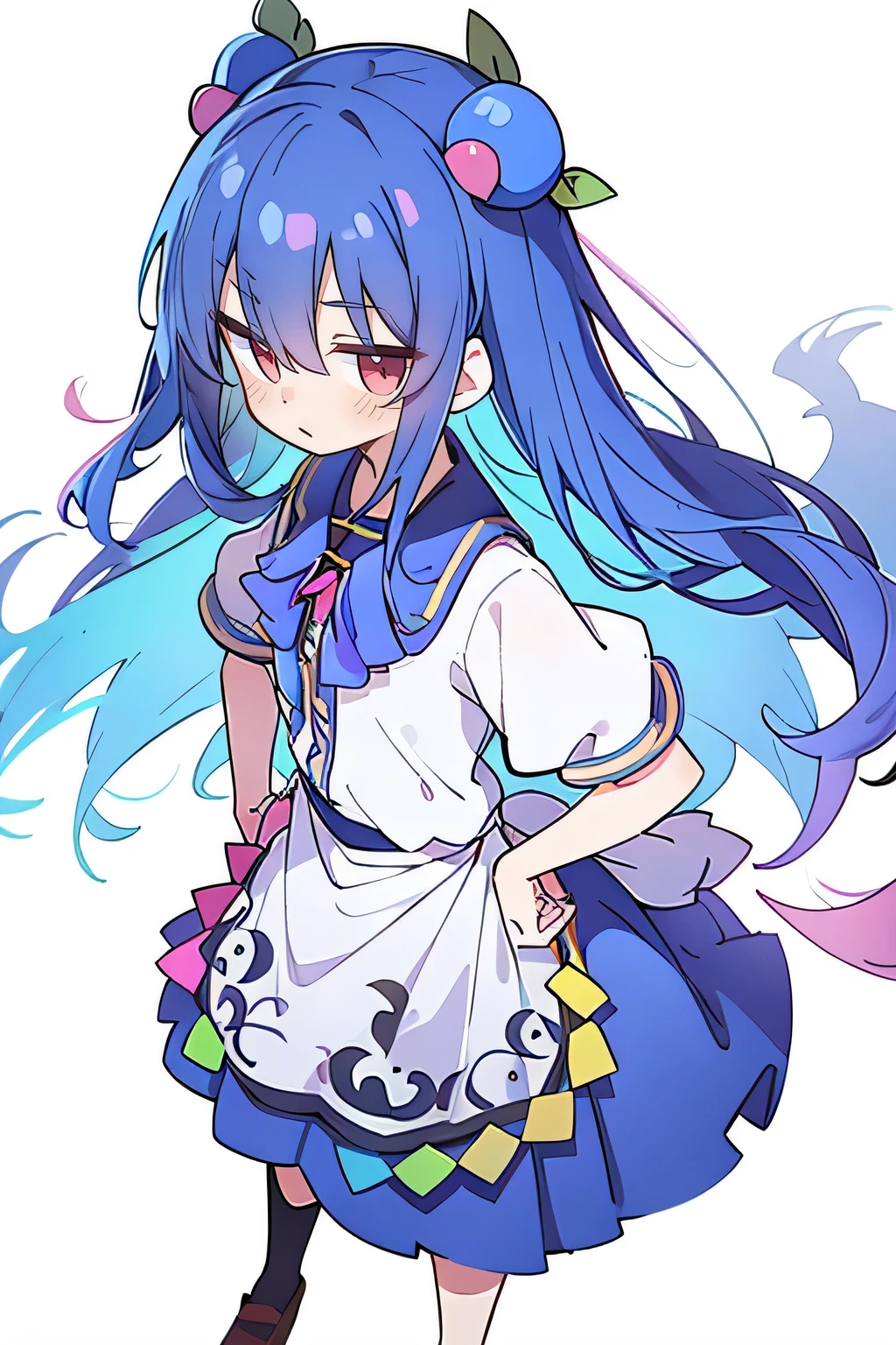 (masterpiece),best quality, expressive eyes, perfect face, 1girl,
Put your hands on your waist,fair, Gorgeous,Japanese cartoons,girl,lola,Hina Angel, blue hair, blue haired, floating clothes,Grab your waist, Grab your waist, hands on hips , hands on hips,sit, sit on ground, Legs on the ground, flat chest,Pink eyes,