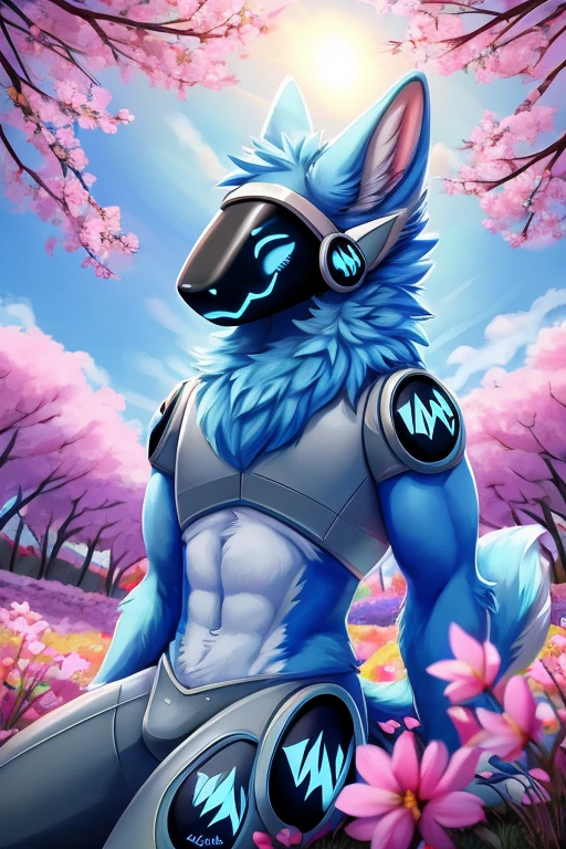 (((Light blue fur protogen))) , big chest, day, sexy, sensual, detailed, uploaded to e621, beautiful and detailed portrait of an anthropomorphic Light blue fur protogen, (((male ))) uploaded to e621, zaush, foxovh, movie lighting, , thicc, alone, ((submissive)) , view, muscular toned, muscles, muscular build, Japanese anime style at a school in the front waiting to go in looking at the school, Art Prompt: Springtime Awakening (Japanese Anime Style)
- delicate pinks, sunny yellows, and cheerful blues. Cherry blossom trees dot, their branches overflowing with soft pink petals that dance in the gentle breeze. the clear blue sky and fluffy white clouds. A muscular, light blue protogen sits, their metallic fur catching the dappled sunlight, a peaceful expression on their face as they bask in the warmth of the spring sun and breathe in the sweet scent of flowers. Butterflies flutter around them, adding to the scene's tranquility. Include details, Capture the feeling of renewal and joy that comes with spring, using a vibrant and uplifting color palette. Draw inspiration from anime like Yuru Camp△ and Flying Witch, or spring scenes from Studio Ghibli films like Ponyo and My Neighbor Totoro. ,((( light blue fur protogen))) Japanese anime style,