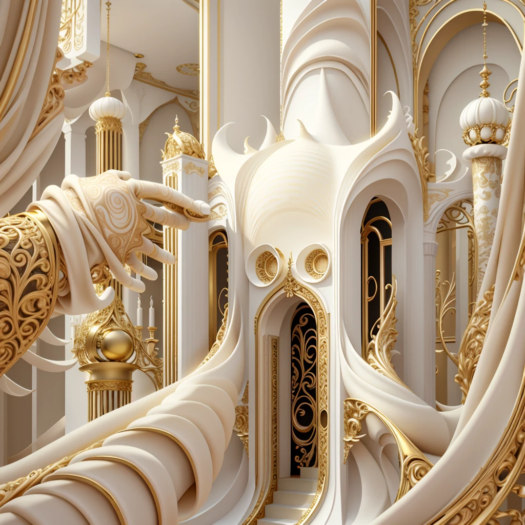 Ivory Gold,Cute pink gold room、