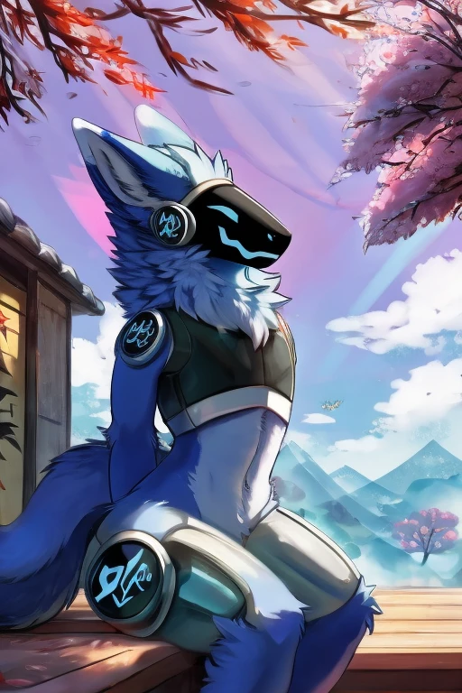(((Light blue fur protogen))) , big chest, day, sexy, sensual, detailed, uploaded to e621, beautiful and detailed portrait of an anthropomorphic Light blue fur protogen, (((male ))) uploaded to e621, zaush, foxovh, movie lighting, , thicc, alone, ((submissive)) , view, muscular toned, muscles, muscular build, Japanese anime style, ((at a school in the front waiting to go in looking at the school)) : Springtime (Japanese Anime Style)
- delicate pinks, sunny yellows, and cheerful blues. Cherry blossom trees dot, their branches overflowing with soft pink petals that dance in the gentle breeze. the clear blue sky and fluffy white clouds. A muscular, light blue protogen sits, their metallic fur catching the dappled sunlight, a peaceful expression on their face as they bask in the warmth of the spring sun and breathe in the sweet scent of flowers. Butterflies flutter around them, adding to the scene's tranquility. Include details, Capture the feeling of renewal and joy that comes with spring, using a vibrant and uplifting color palette. Draw inspiration from anime like Yuru Camp△ and Flying Witch, or spring scenes from Studio Ghibli films like Ponyo and My Neighbor Totoro. ,((( light blue fur protogen))) Japanese anime style, at a school in the front waiting to go in looking at the school, in front of a Japanese school, going to school, school,