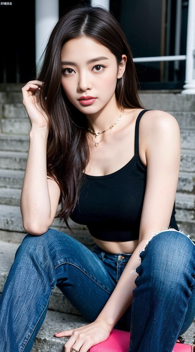 (masterpiece:1.2), (best quality:1.2),realistic, photorealistic,HDR,UHD,8K,Highly detailed,8k,cinematic_lighting,(beautiful face), (beautiful detailed eyes,shiny eyes),1girl,long hair, black hair,medium breasts, cute, smile,Blazers,Blouses,pleated checkered skirt,pantyhose,
beautiful metropolitan,building, looking at viewer, <lora: zmf:0.8>
