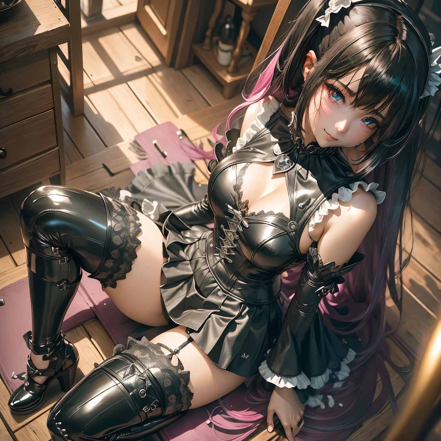 ハードdark gothicメイク、Insanity、deep night sky、horror、black dark eyeshadow、cry、grieve、Good skin glow、dark gothicメイク、dark smile、restless palace、expression of sexual excitement、fragrant beauty、22 years ago、Lie、lure、Expression of intense sexual pleasure、embarrassed look、dark gothic、Gothic ta、bell sleeve、wizard sleeve、lewd expression、Stained glassが背景、pieces fly、highest quality、Browse 5 books、Sweat shines on my chest、Expression of sexual pleasure in the midst of suffering、drunk face、Maid outfit mysterious、Noble、A face that is holding back the toilet、Flirty Gothic Clothing、My body is wet and shiny、super sexy、Lots of glitter on the thighs、I'm sweating a lot、loving smile、twin tail hair、my thighs are so wet、jet black ruffle skirt、with shadow、right blue eye, left eye is red、Sit on a gothic bed covered in roses、Super bewitching pose、Gravure photography、knee high socks、thigh high socks、Excessive sweat and stickiness on thighs、shiny thighs、Sweat glistening on my thighs, my whole body glistening with sweat、glamorous、platform heel shoes、pretty sweaty、My thighs are sweaty、dark makeup、Breast size is modest、black lipstick、重厚感のあるdark gothicロングドレス、bright pink hair、long hair straight hair、Stained glass、black metal world、open your legs loosely、her thighs are a little glamorous、Playing the black guitar、Guitar Girl、play the guitar、guitar playing、gothic guitar、have a guitar、have a guitar、I love the guitar、Composition、Chest is small、