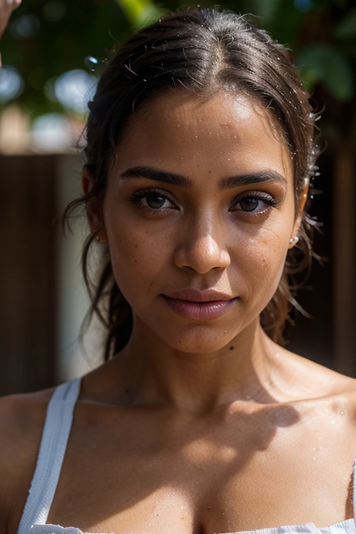 (retouched:1.6), fitness woman, A masterpiece, Beautiful light skin Somalia / Dominican girl , detailed eyes , detailed facial features , ((perfect detailed hands)) . Drop dead beautiful, detailed face,