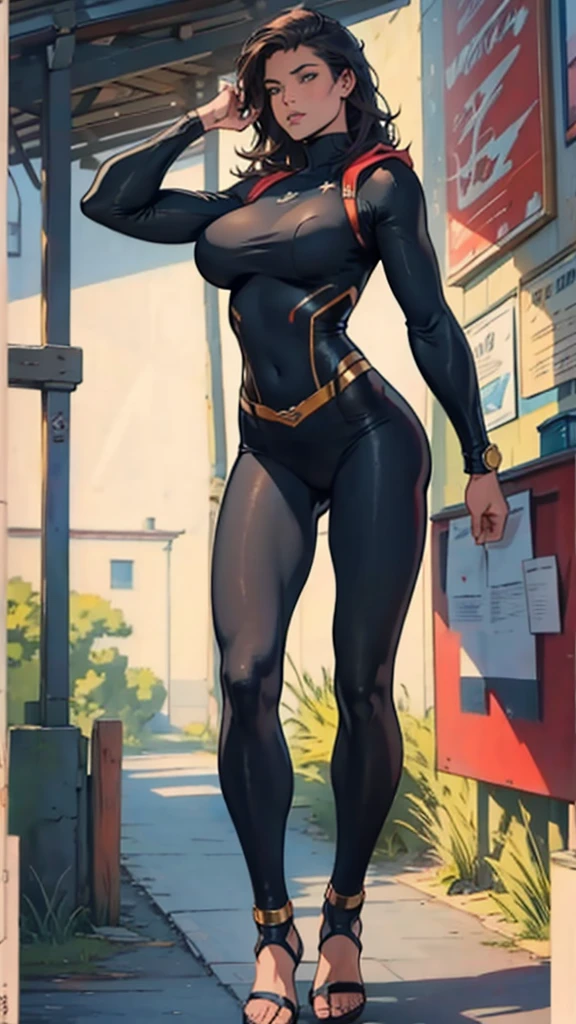 Capture her body from head to toe,(Best quality,4K,high resolution,Masterpiece:1.2),Ultra-detailed,(Realistic,Photorealistic,photo-realistic:1.37),Tall and strong woman, Perfect face, barely clothed,
Muscular body, Has extra-long hair,Dragged on the ground like a waterfall, Unbelievably exaggerated proportions, Huge hourglass figure, Huge and exaggerated rear, Full body mechanical jewelry, iintricate、immaculately detailed, Capture her entire body from head to toe.