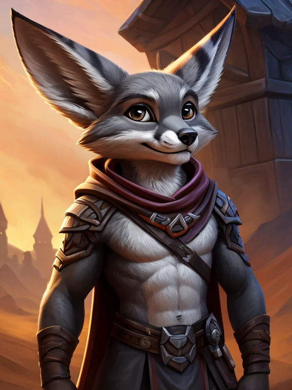 + (full lenth shot), (full body view), cartoon (anthro) ((ager)) ((())) gray (Vulpera male) from world of warcraft very cute face, gray fox tail, hi res, photorealism, soft shading, (detailed face:1.1), (), (detailed gray eyes:1.1), (masterpiece:1.2), detailed face, (), by zaush, by ikiki, detailed gray fox fur, looking serious, good anatomy, detailed gray skin, bodily fluids, gray fur, (solo:1.1), vulpera, fenech, big ears, (1tail), (short proportions), gray eyes, (gray fur:1.1), (gray fur), (gray fur), smile, watching on camera, shiny greasy fur, ((fur)), (solo), high res, full body, (detailed realistic image:1), insane details, soft, (hyper realistic fur:1), (detailed fur:1), (fur covered body), (realistic:1), (photorealistic, photo-realistic:1), full color, (highly detailed:1.2), masterpiece, 8k uhd, good anatomy, correct anatomy, outside, manly, dynamic pose, BREAK,(in a cloak on his back),(Outlaw),(fox robber) ,[thief], (в thiefовской накидке)